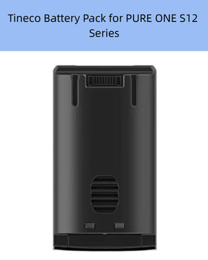Tineco PURE ONE S12 Series Battery Pack – Black Rectangular Replacement Power Unit with Ventilation Slots