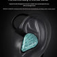 Close-up illustration showing Topping ArpegEar Hane in-ear monitor fitting snugly into the ear canal — ergonomically designed for stable, comfortable wear during daily use or exercise.