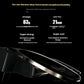 Infographic detailing XREAL Air 2 Ultra’s 83 g weight, 21 mm thickness, 16× strength titanium alloy, and sleek aesthetics.