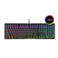 Top-down view of the Xtrfy MX3.1 black mechanical gaming keyboard illuminated with dynamic RGB lighting across all keys, showcasing a professional-grade design ideal for competitive gamers.