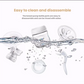 Philips Avent Manual Breast Pump — disassembled showing all parts