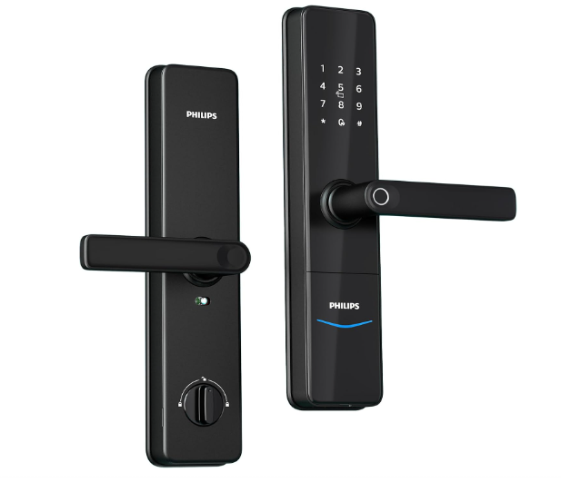 Philips EasyKey DDL603E-5HWS smart fingerprint door lock — front view