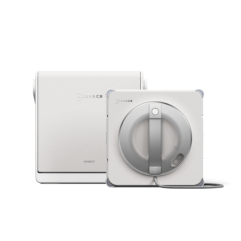 ECOVACS WINBOT W2S PRO OMNI Window Cleaning Robot – White – Window cleaning robot with OMNI station
