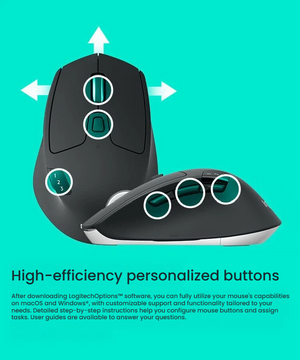 Logitech M720 Easy-Switch button pairing 3 devices callout