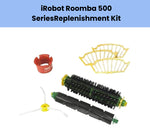 iRobot Roomba 500 Series replenishment kit – includes 2 yellow HEPA filters, 2 main brush rollers (bristle and rubber), 1 white side brush, and 1 red dust bin filter cover – genuine replacement parts for Roomba 530, 540, 550, 560, 570 models