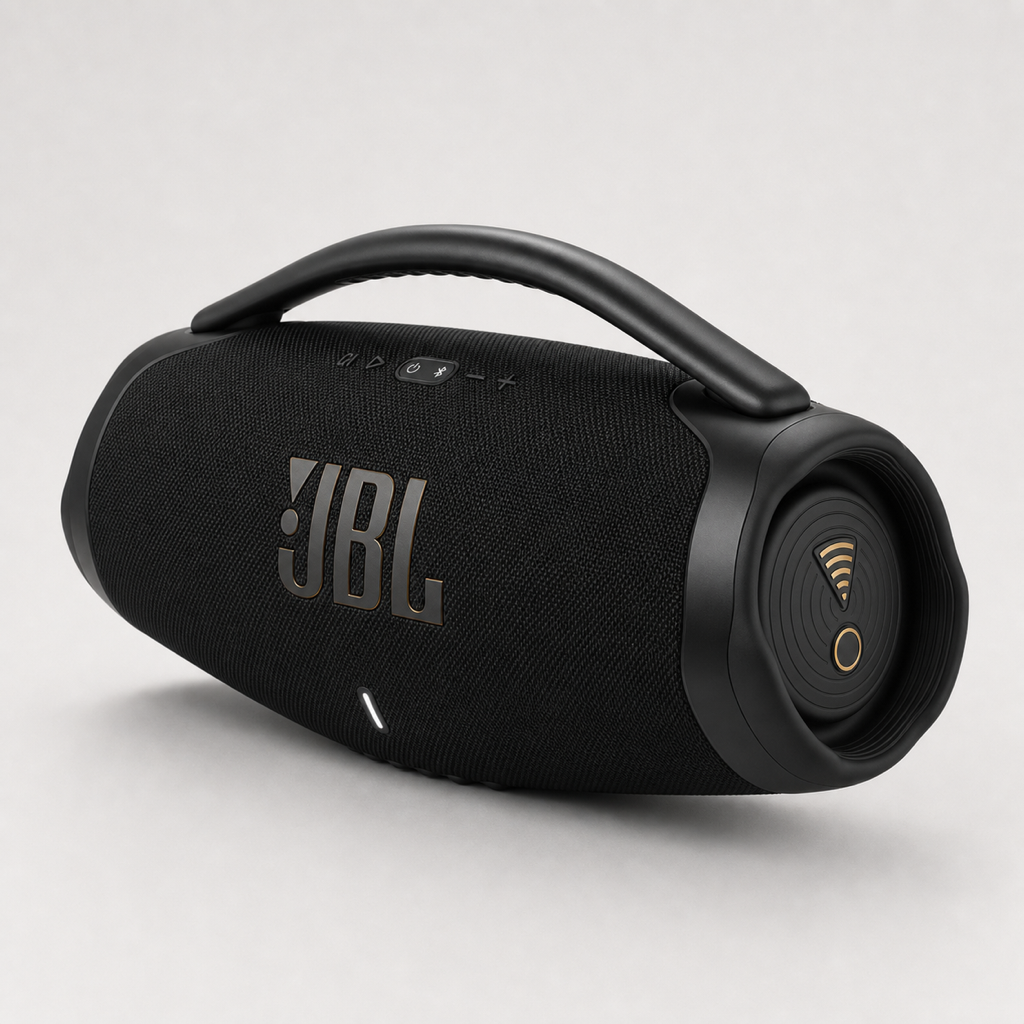 JBL Boombox 3 Wi-Fi speaker side passive radiator detail