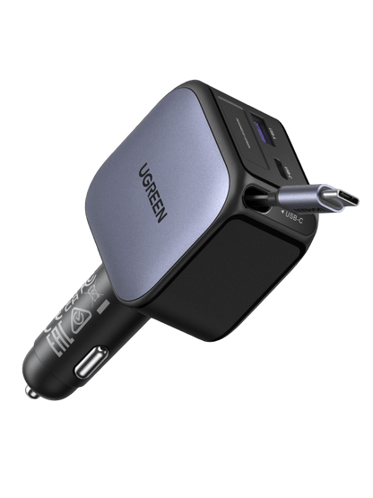 UGREEN Nexode 55212 60W Retractable Car Charger