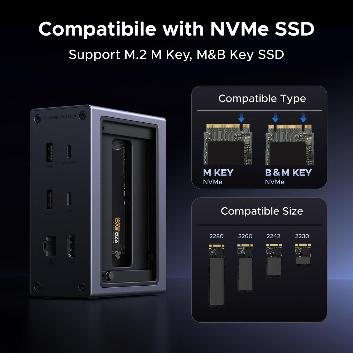 UGREEN 55735 10-in-1 USB-C Hub with SSD Enclosure product view 4